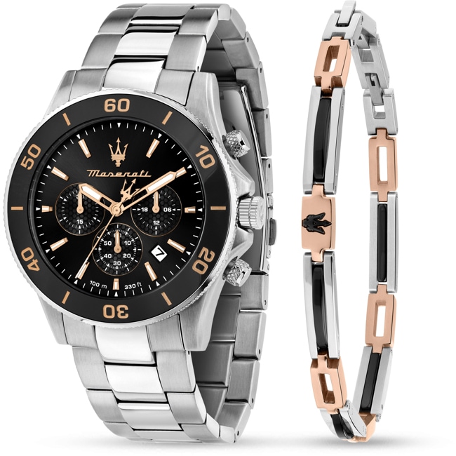 Maserati Competizione Chronographe Set Argenté / Noir - R8873600001