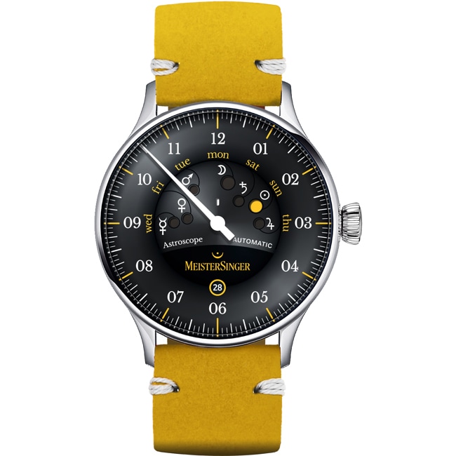 MeisterSinger Astroscope Schwarz / Gelb - S-AS902Y