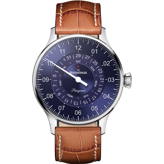MeisterSinger Pangaea Day Date Sonnenschliff Blau - PDD908