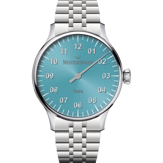 MeisterSinger Yaara Bleu glacé avec Argent - YA914S