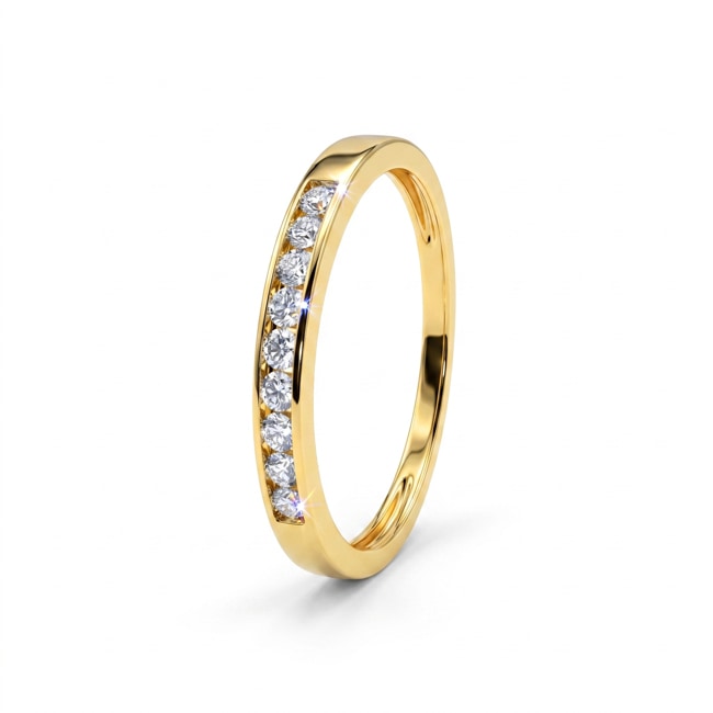 Mémoire Ring 375/9 K Gelbgold mit Lab Grown Diamanten 0.20 ct - 9KLGD183Y