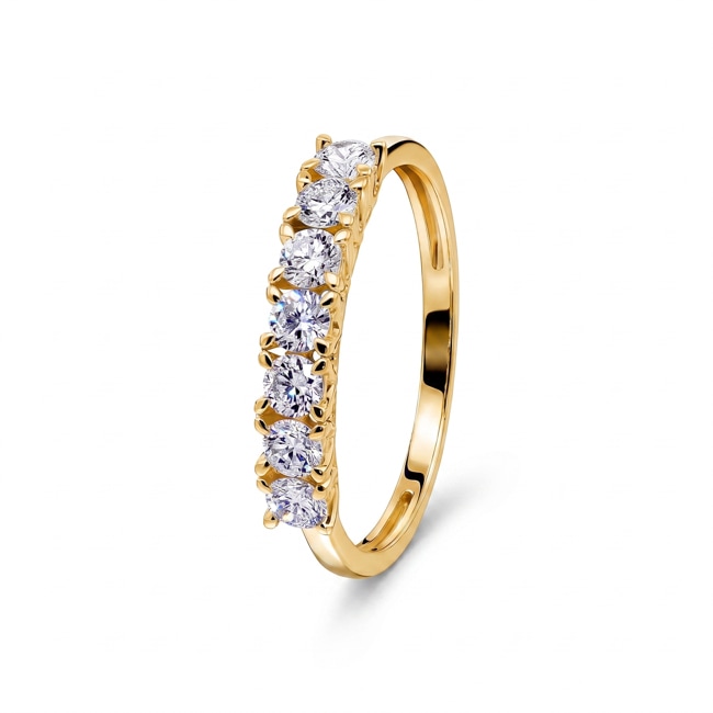 Mémoire Ring 375/9 K Gelbgold mit Lab Grown Diamanten 0.50 ct - 9KLGD007Y