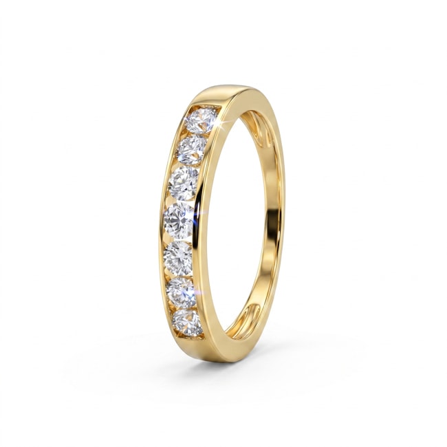 Mémoire Ring 375/9 K Gelbgold mit Lab Grown Diamanten 0.50 ct - 9KLGD185Y