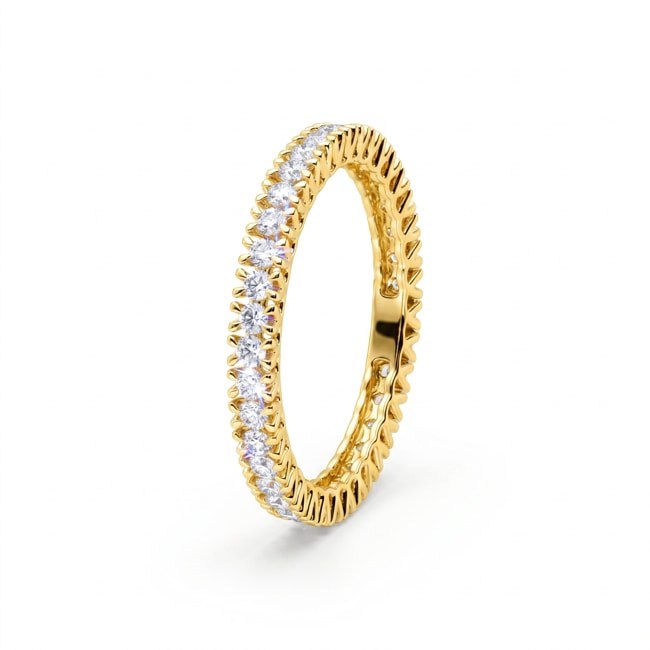 Mémoire Ring 375/9 K Gelbgold mit Lab Grown Diamanten - 9KLGDV50Y