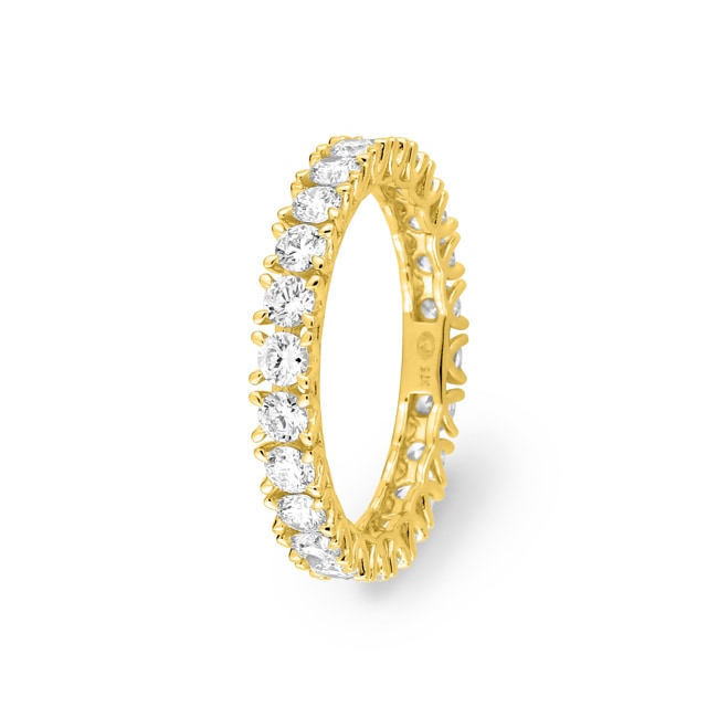 Eternity Ring 375/9 K Yellow Gold with Lab Grown Diamonds - 9KLGDX50Y