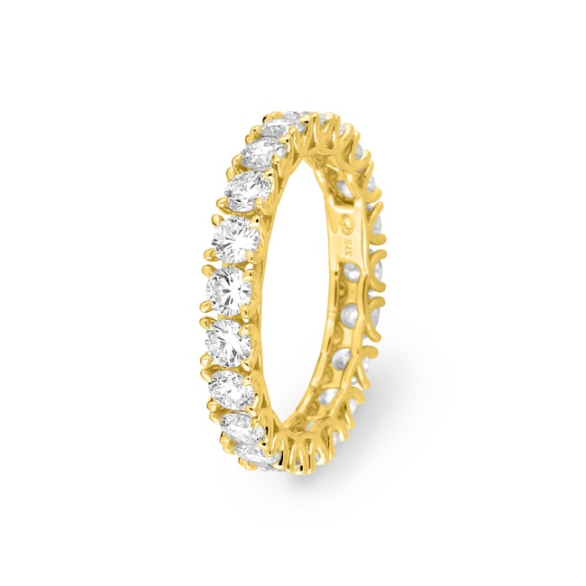 Eternity Ring 375/9 K Yellow Gold with Lab Grown Diamonds - 9KLGDY50Y