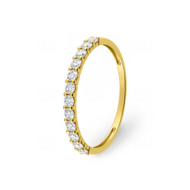 Eternity Ring 375/9 K Yellow Gold with Cubic Zirconia in 4 Prongs - 09SA13JZ