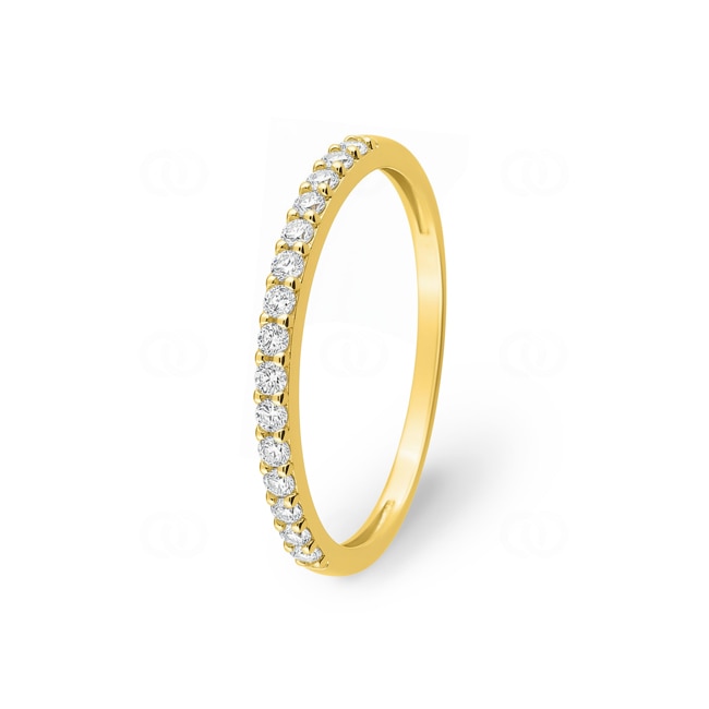 Mémoire Ring 375/9 K Gelbgold mit Zirkonia in 4-Griff - 09SP36JZ