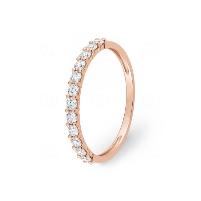 Eternity Ring 375/9 K Rose Gold with Cubic Zirconia in 4 Prongs - 09SA13RZ