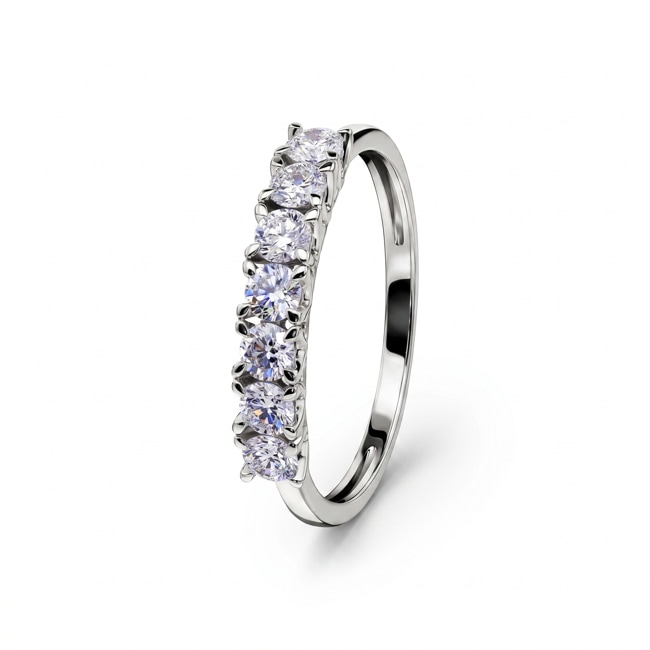 Eternity Ring 375/9 K White Gold with Lab Grown Diamonds 0.50 ct - 9KLGD007W