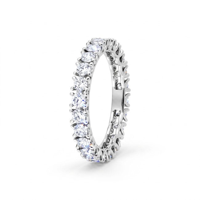 Mémoire Ring 375/9 K Weissgold mit Lab Grown Diamanten - 9KLGDX50W