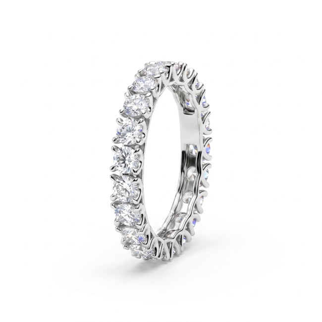 Mémoire Ring 375/9 K Weissgold mit Lab Grown Diamanten - 9KLGDY50W