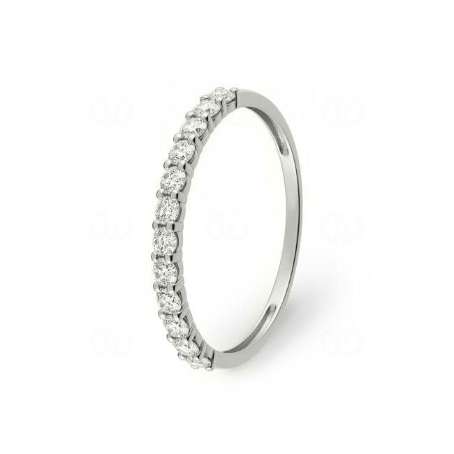 Eternity Ring 375/9 K White Gold with Cubic Zirconia in 4 Prongs - 09SA13GZ