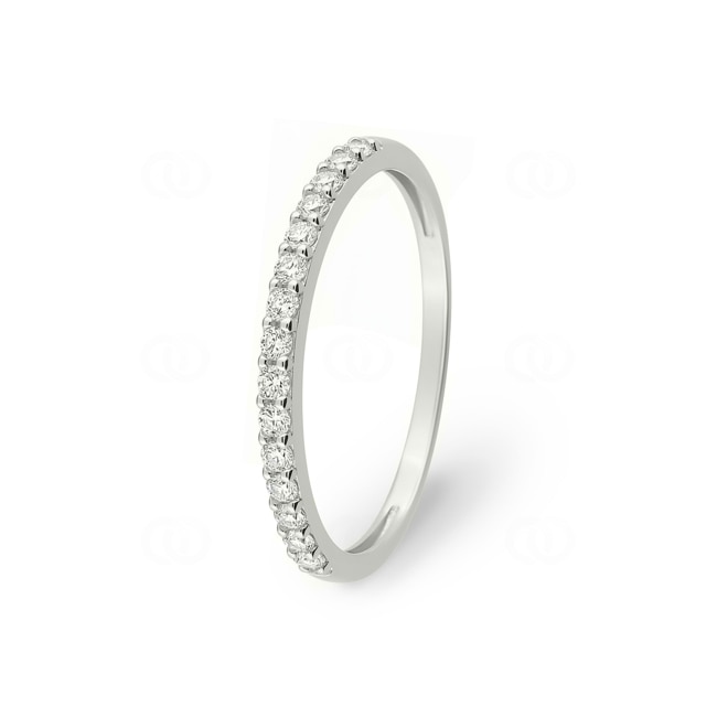 Mémoire Ring 375/9 K Weissgold mit Zirkonia in 4-Griff - 09SP36GZ