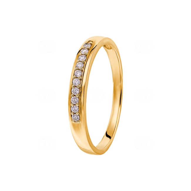 Mémoire-Ring 750/18 K Gelbgold mit Diamanten 0.09 ct H/si Ø 56 - PR11303/01