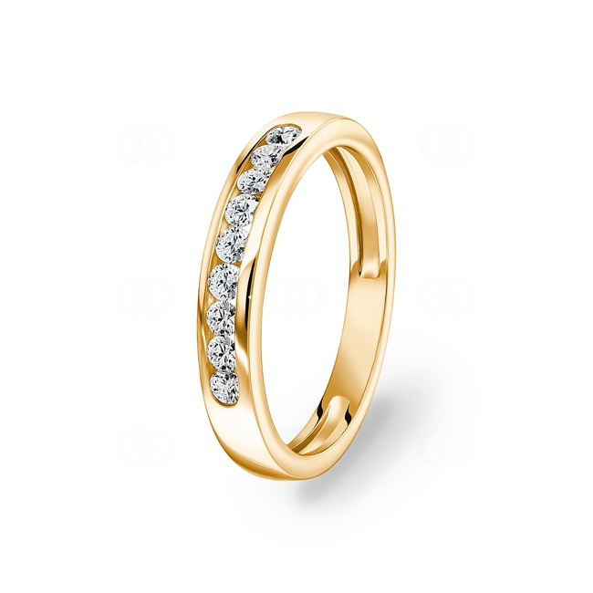 Mémoire-Ring 750/18 K Gelbgold mit Diamanten 0.22 ct H/si - RI-100599-GG