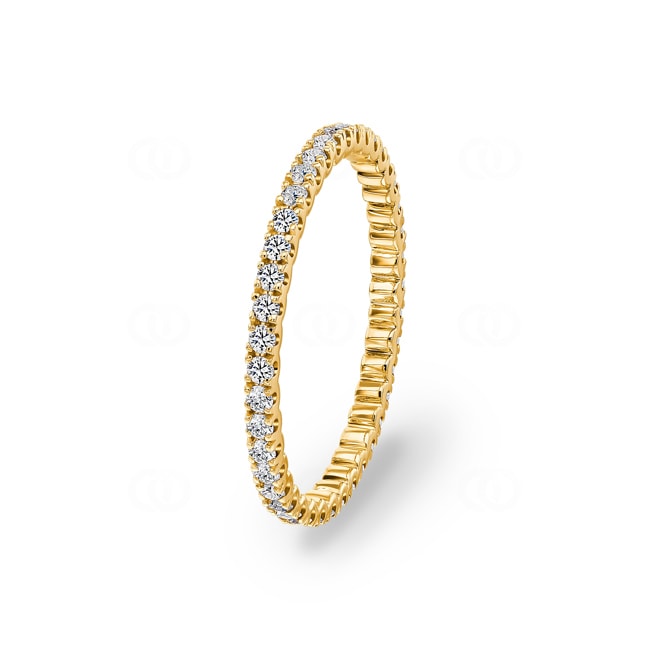 Eternity Ring 750/18 K Yellow Gold with Diamonds 0.50 ct H/si - RI-69183-GG