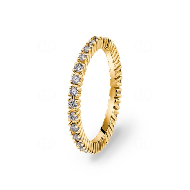 Bague Mémoire or jaune 750/18 ct avec diamants 0.50 ct H/si - RI-071825-GG