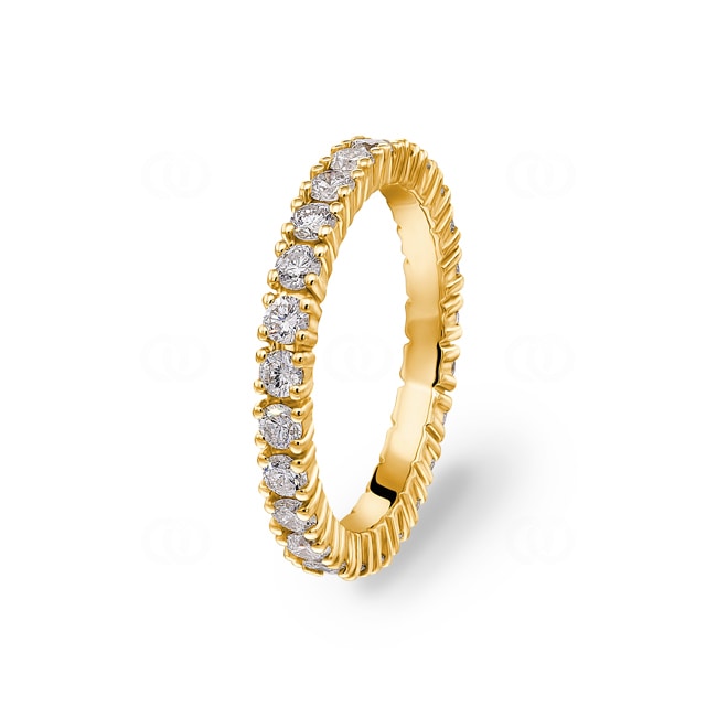 Eternity Ring 750/18 K Yellow Gold with Diamonds 1.00 ct H/si - RI-071886-04-GG