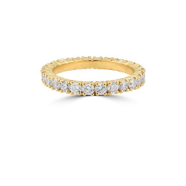 Mémoire-Ring 750/18 K Gelbgold mit Diamanten 1.50 ct H/si