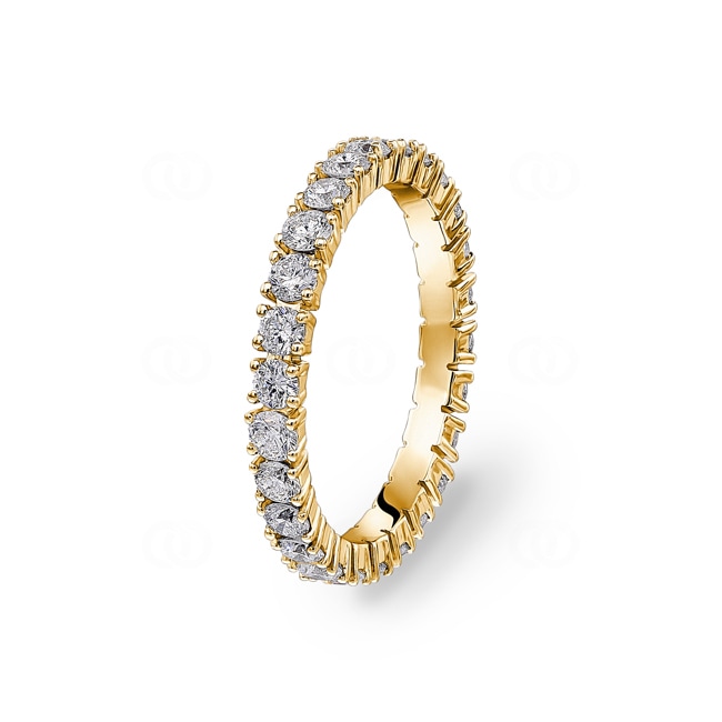 Eternity Ring 750/18 K Yellow Gold with Diamonds 1.50 ct H/si - RI-071886-06-GG