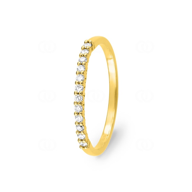 Eternity Ring 750/18 K Yellow Gold with Cubic Zirconia in 4 Prongs - 1.201.Z0