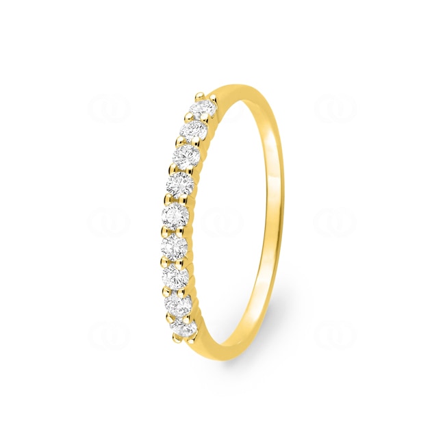 Mémoire Ring 750/18 K Gelbgold mit Zirkonia in 4-Griff - 1.203.Z0