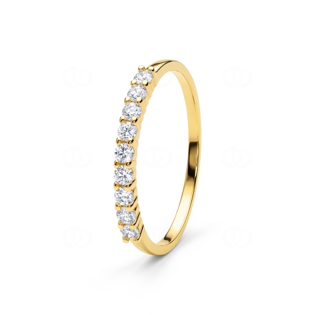 Eternity Ring 750/18 K Yellow Gold with Cubic Zirconia in 4 Prongs - 1.203.Z0