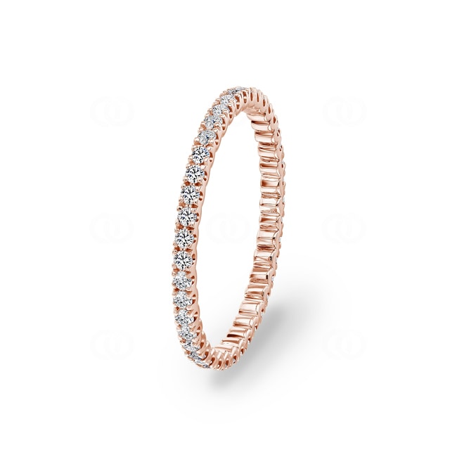 Bague Mémoire or rosé 750/18 ct avec diamants 0.50 ct H/si Bague Mémoire or rosé 750/18 ct avec diamants 0.50 ct H/si - RI-69183-RG