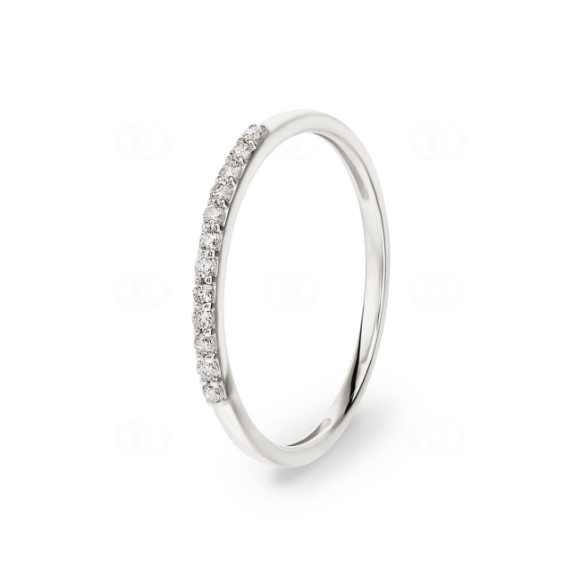 Mémoire-Ring 750/18 K Weissgold mit Diamanten 0.10 ct H/si - RI-69946-WG