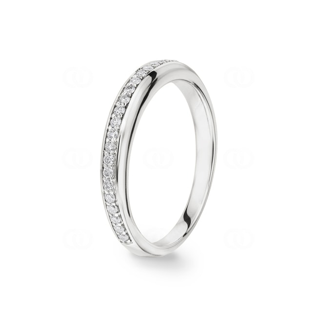 Mémoire-Ring 750/18 K Weissgold mit Diamanten 0.20 ct H/si - RI-69920-WG