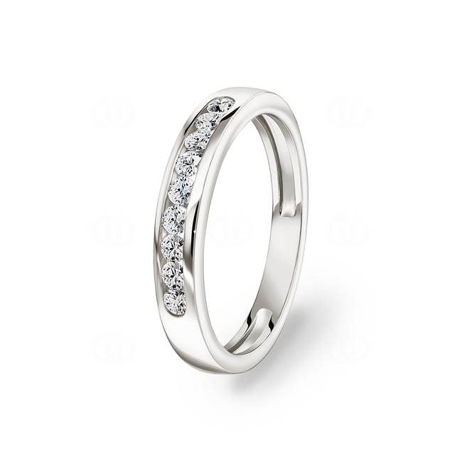 Mémoire-Ring 750/18 K Weissgold mit Diamanten 0.25 ct H/si - RI-100599-WG