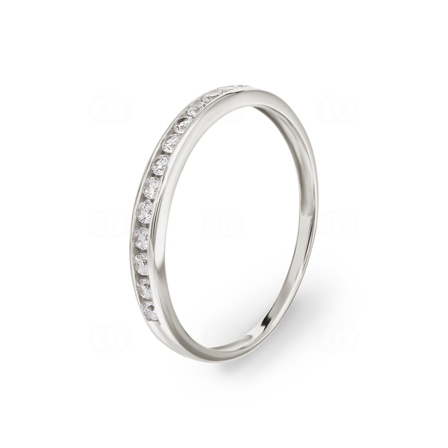 Mémoire-Ring 750/18 K Weissgold mit Zirkonia - IB051GZ