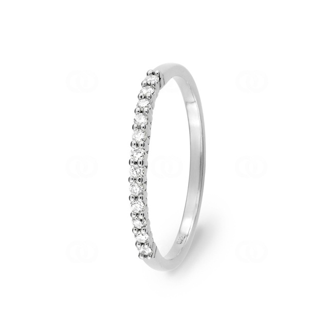 Mémoire Ring 750/18 K Weissgold mit Zirkonia in 4-Griff - 1.201.Z1