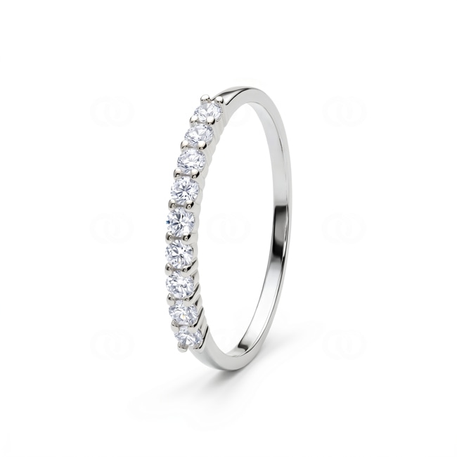 Eternity Ring 750/18 K White Gold with Cubic Zirconia in 4 Prongs - 1.203.Z1