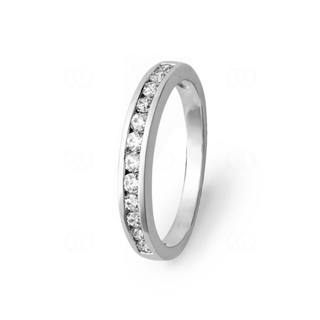 Mémoire-Ring 925 Silber rhodiniert mit Zirkonia - RI-1151910-925