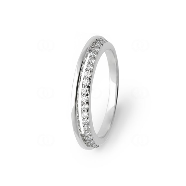 Eternity Ring 925 Silver rhodium-plated with Cubic Zirconia - RI-1913210-925