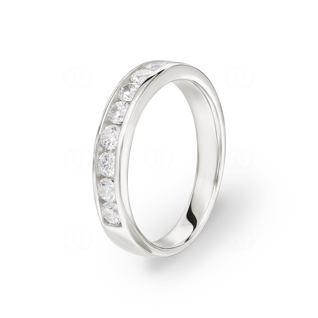 Eternity Ring 925 Silver rhodium-plated with round Cubic Zirconia - ASRL06Z