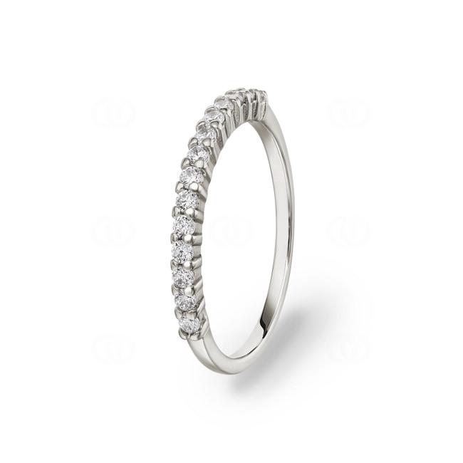 Eternity Ring 925 Silver rhodium-plated with round Cubic Zirconia - ASRL07Z