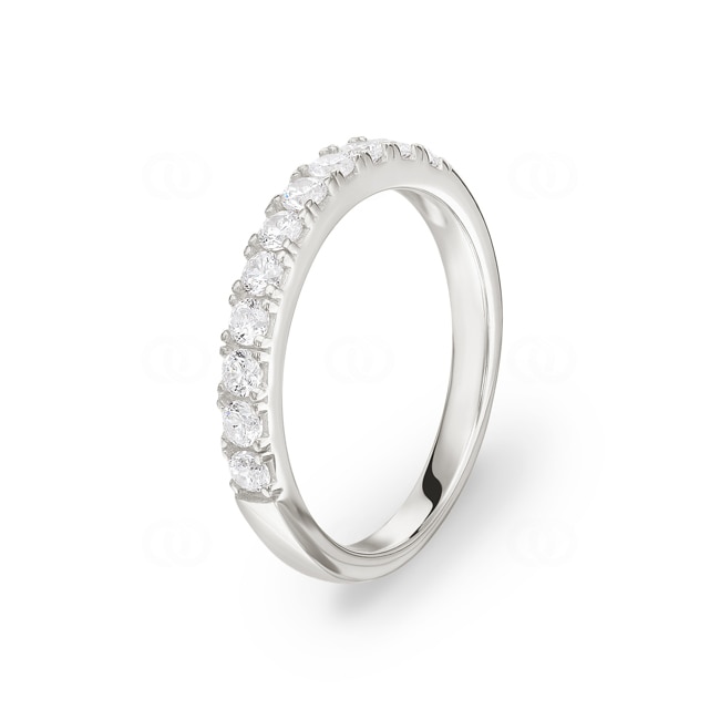 Eternity Ring 925 Silver rhodium-plated with round Cubic Zirconia - ASRX52Z