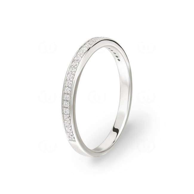 Eternity Ring 925 Silver rhodium-plated with round Cubic Zirconia - ASRZ47Z