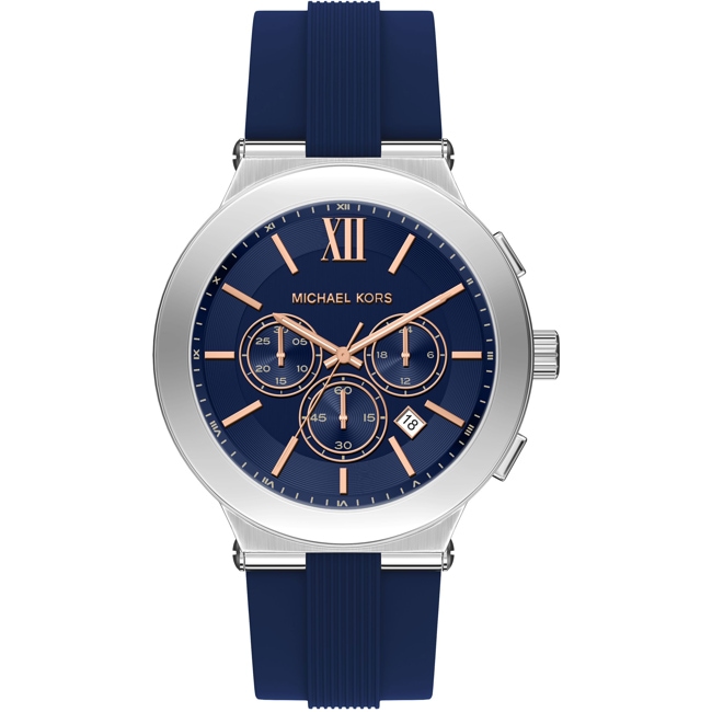 Michael Kors Billie Chronographe Argenté / Bleu 46mm - MK9254