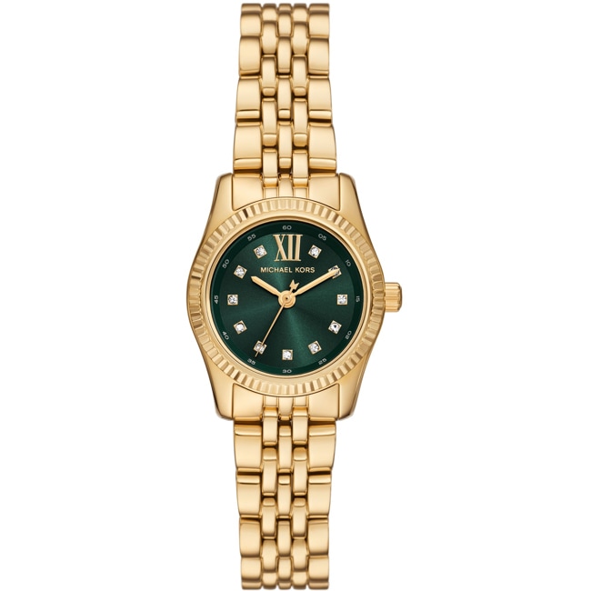 Michael Kors Lexington Goldig / Smaragdgrün 26mm - MK4842