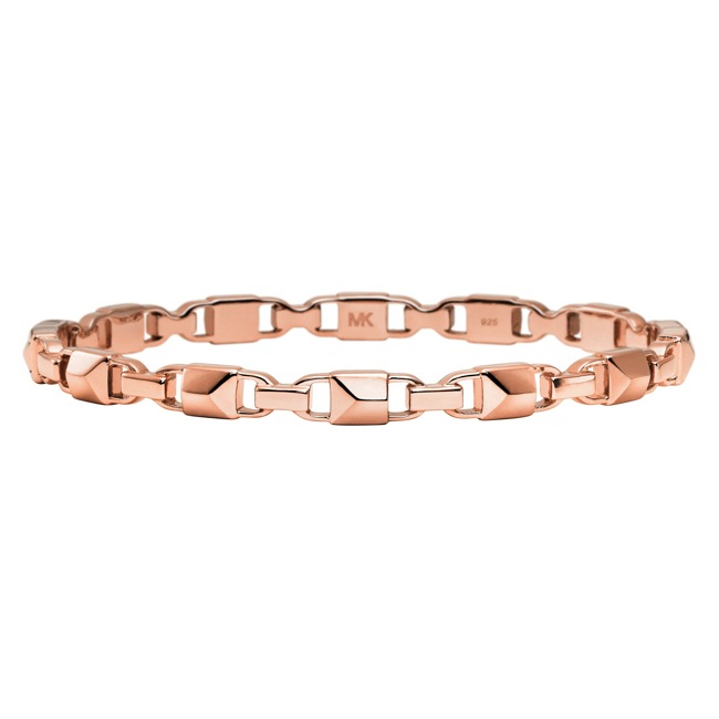 Michael Kors Bracelet-Jonc Mercer Link Argent 925 Plaqué or rosé - MKC1005AA791