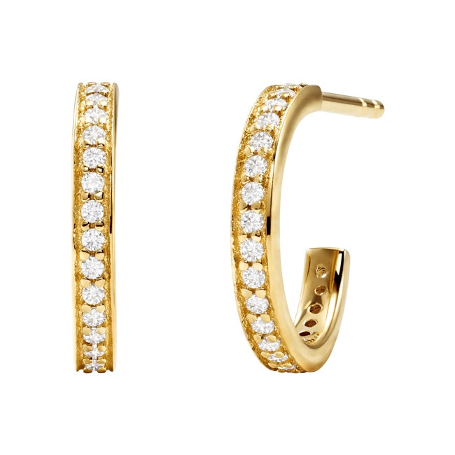 Michael Kors Hoop earrings 925 Silver gold-plated - MKC1177AN710