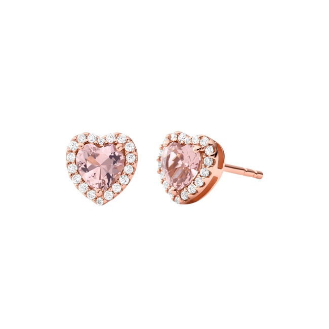 Michael Kors Stud earrings Love 925 Silver rose gold-plated - MKC1519A2791