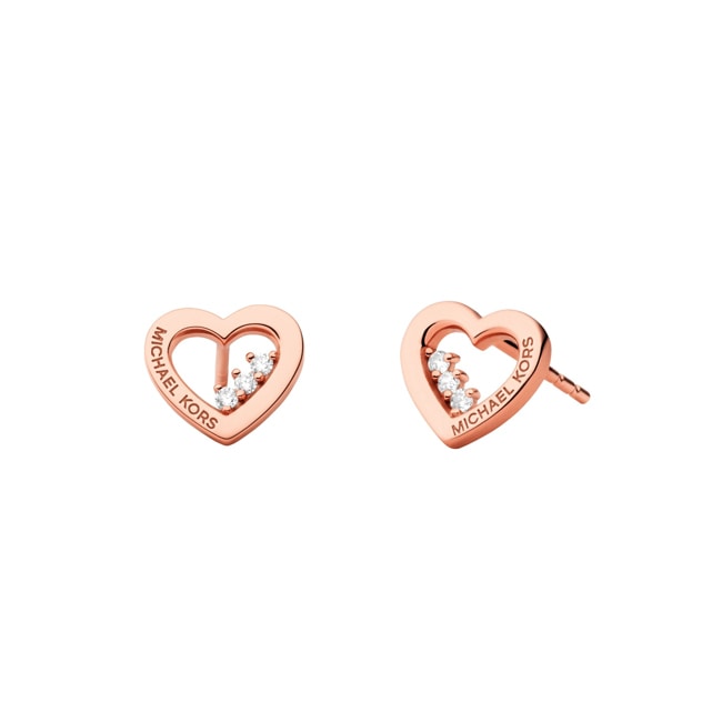 Michael Kors Clous d'oreilles Love Argent 925 Plaqué or rosé - MKC1569AN791