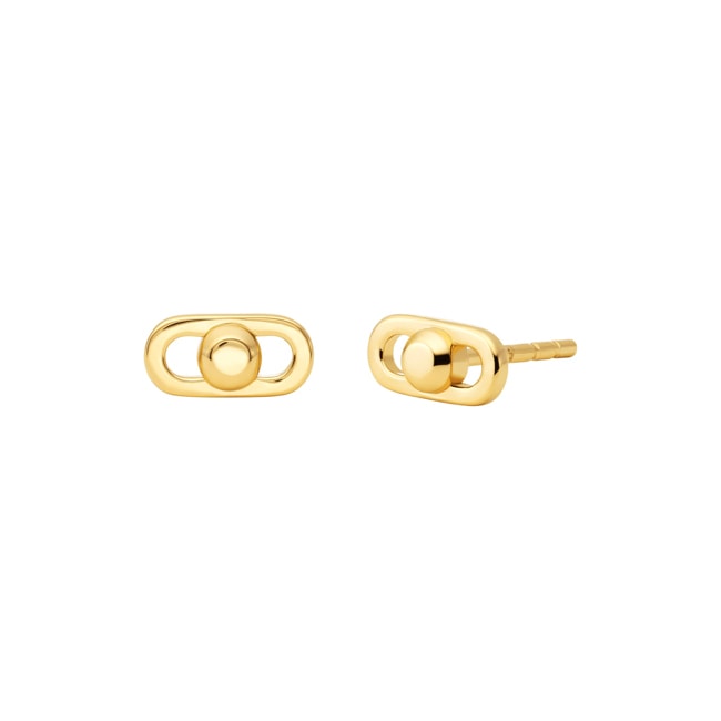 Michael Kors Stud earrings Astor Link 925 Silver gold-plated - MKC173900710