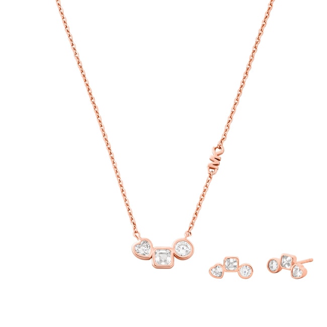 Michael Kors Rosé Premium Jewellery set Bezel Mix 925 Silver   - MKC1766SET
