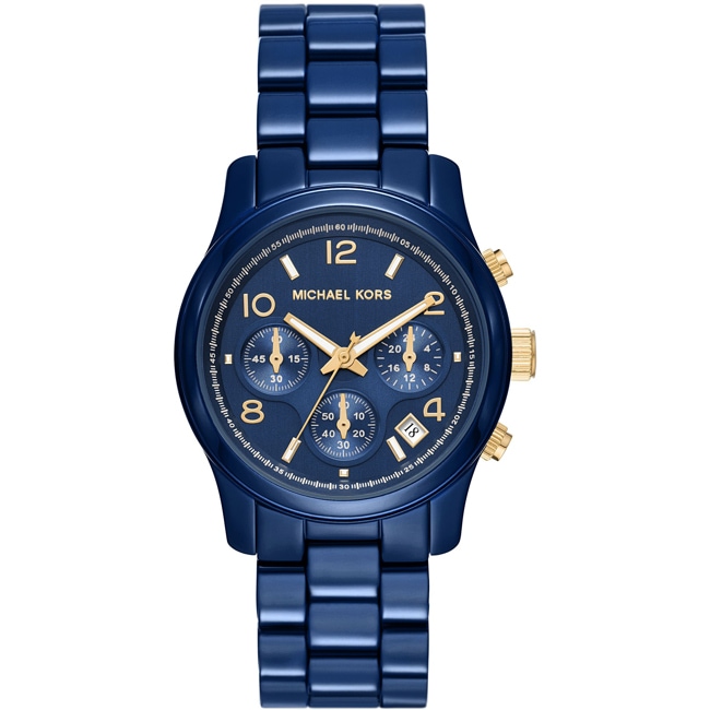 Michael Kors Runway Chronographe Bleu - MK7332